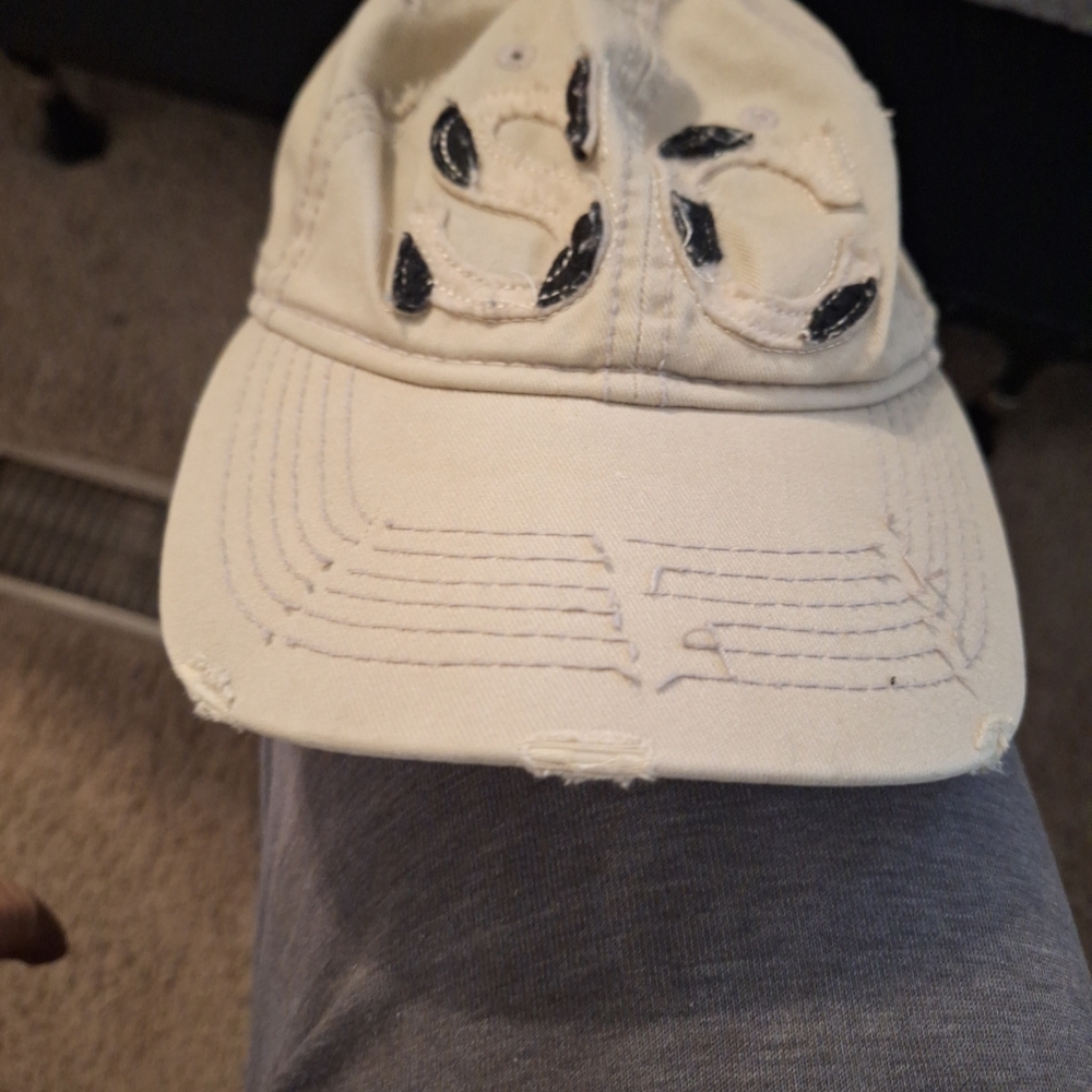 Stylish Cream and Black Men's Hat
